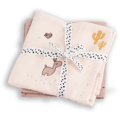 Done By Deer™ Mullwindel Wrap 2-er Pack Lalee Rosa