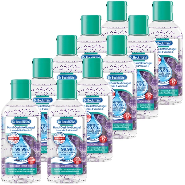 Dr.Beckmann Dr. Beckmann Hand-Desinfektionsgel Lavendel & Vitamin E, 10 X 60ml 1 Dr.Beckmann Dr. Beckmann Hand-Desinfektionsgel Lavendel & Vitamin E, 10 X 60ml