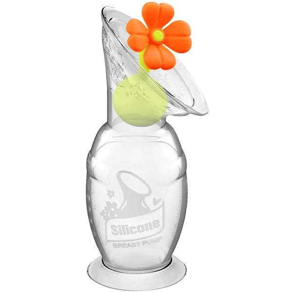 Haakaa® Milchpumpe Mit Saugfuß 100ml Inkl. Blumenverschluss In Orange 1 Haakaa® Milchpumpe Mit Saugfuß 100ml Inkl. Blumenverschluss In Orange