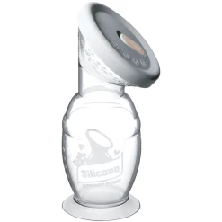 Haakaa® Milchpumpe Mit Saugfuß 150 Ml Und Silikondeckel Set, Transparent