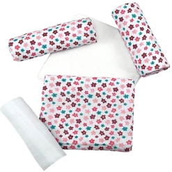 Hütte & Co HÜTTE & CO Mulltücher 5er Pack Blumen