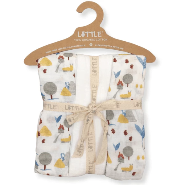 LITTLE Mullwindeln 3er-Pack Garden View Offwhite 1 LITTLE Mullwindeln 3er-Pack Garden View Offwhite