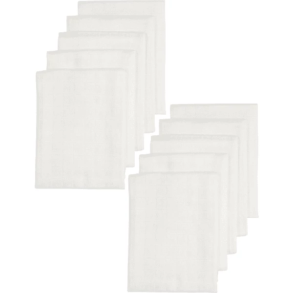 Meyco Mullwindeln 10er-Pack Weiß 80 X 80 Cm 1 Meyco Mullwindeln 10er-Pack Weiß 80 X 80 Cm