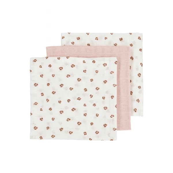 Meyco Musselin Mullwindeln 3er Pack Mini Panther Soft Pink 1 Meyco Musselin Mullwindeln 3er Pack Mini Panther Soft Pink