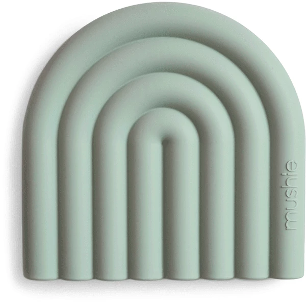 Mushie Beißring Regenbogen, Cambridge Blue 1 Mushie Beißring Regenbogen, Cambridge Blue