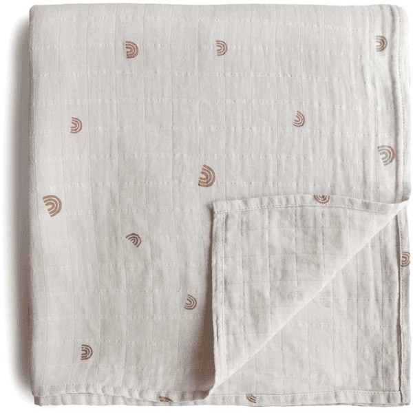 Mushie Wickeltuch Musselin Rainbow 120 X120 Cm 1 Mushie Wickeltuch Musselin Rainbow 120 X120 Cm