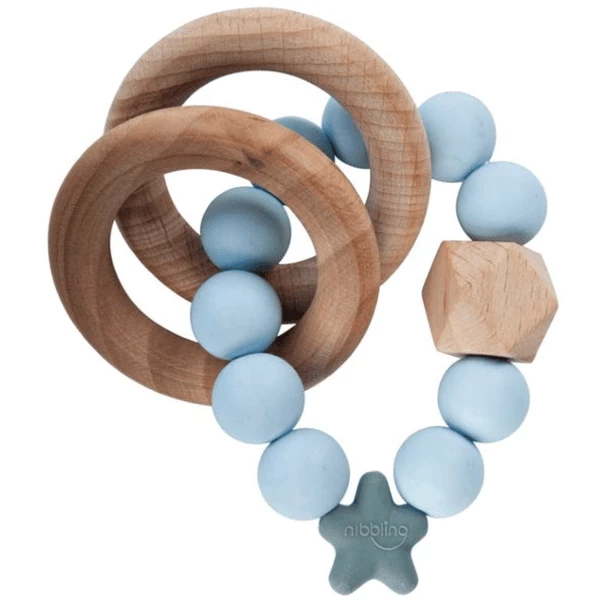 Nibbling Beiß- Und Rasselring STELLAR Greifling Soft Blau 1 Nibbling Beiß- Und Rasselring STELLAR Greifling Soft Blau
