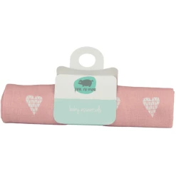 Pink No More Mull- Bambus-Pucktücher Baby-Accessoires Hell-Pink