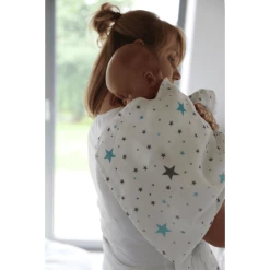 Alternative view of Pink No More Mull- Bambus-Pucktücher Baby-Accessoires Weiß2