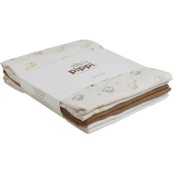 Pippi Muslin Tücher 3er Pack Toasted