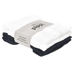 Pippi Muslin Tücher 4er Pack White