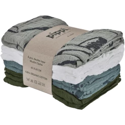 Pippi Muslin Tücher 8er Pack Lead