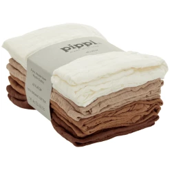 Pippi Muslin Tücher 8er Pack Mahogany
