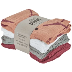 Pippi Muslin Tücher 8er Pack Misty Rose
