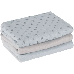 Roba Mullwindeln 3er Set Lil Planet Hellblau 80 X 80 Cm
