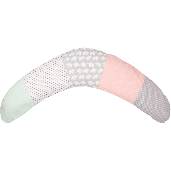 Ullenboom Patchwork Stillkissen (mit Inlett) Elefant Mint Rosa 190 X 38 Cm 1 Ullenboom Patchwork Stillkissen (mit Inlett) Elefant Mint Rosa 190 X 38 Cm